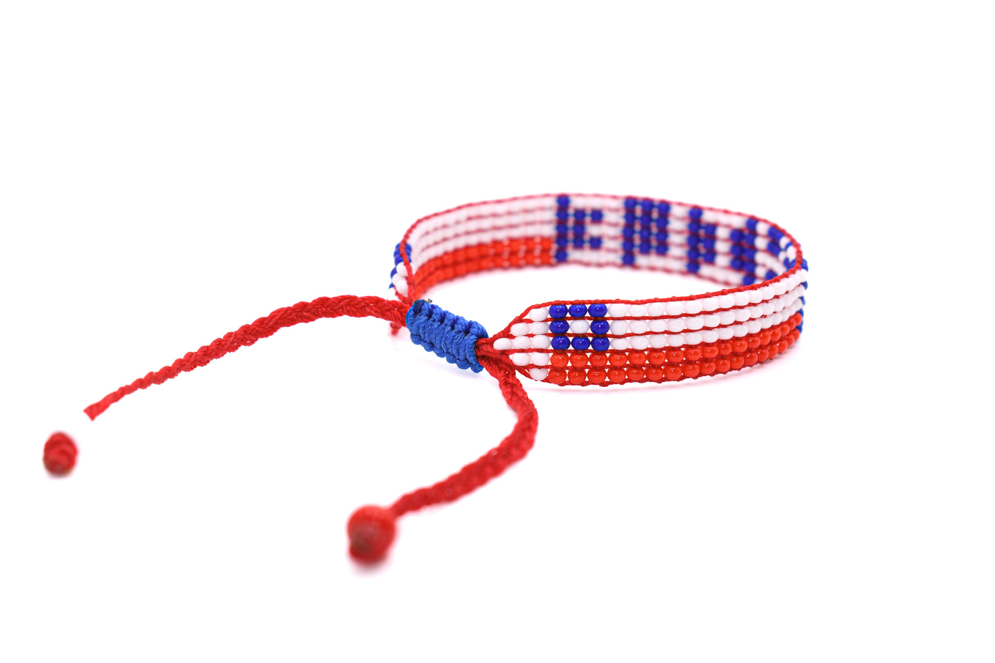 Chile Flag Bracelet (Adjustable)