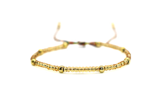 Golden Beaded Handmade Bracelet