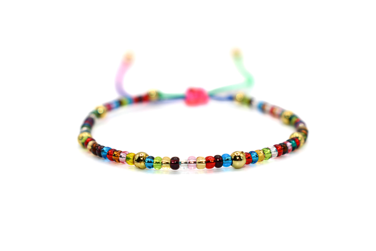 Transparent Multicolored Beaded Handmade Bracelet