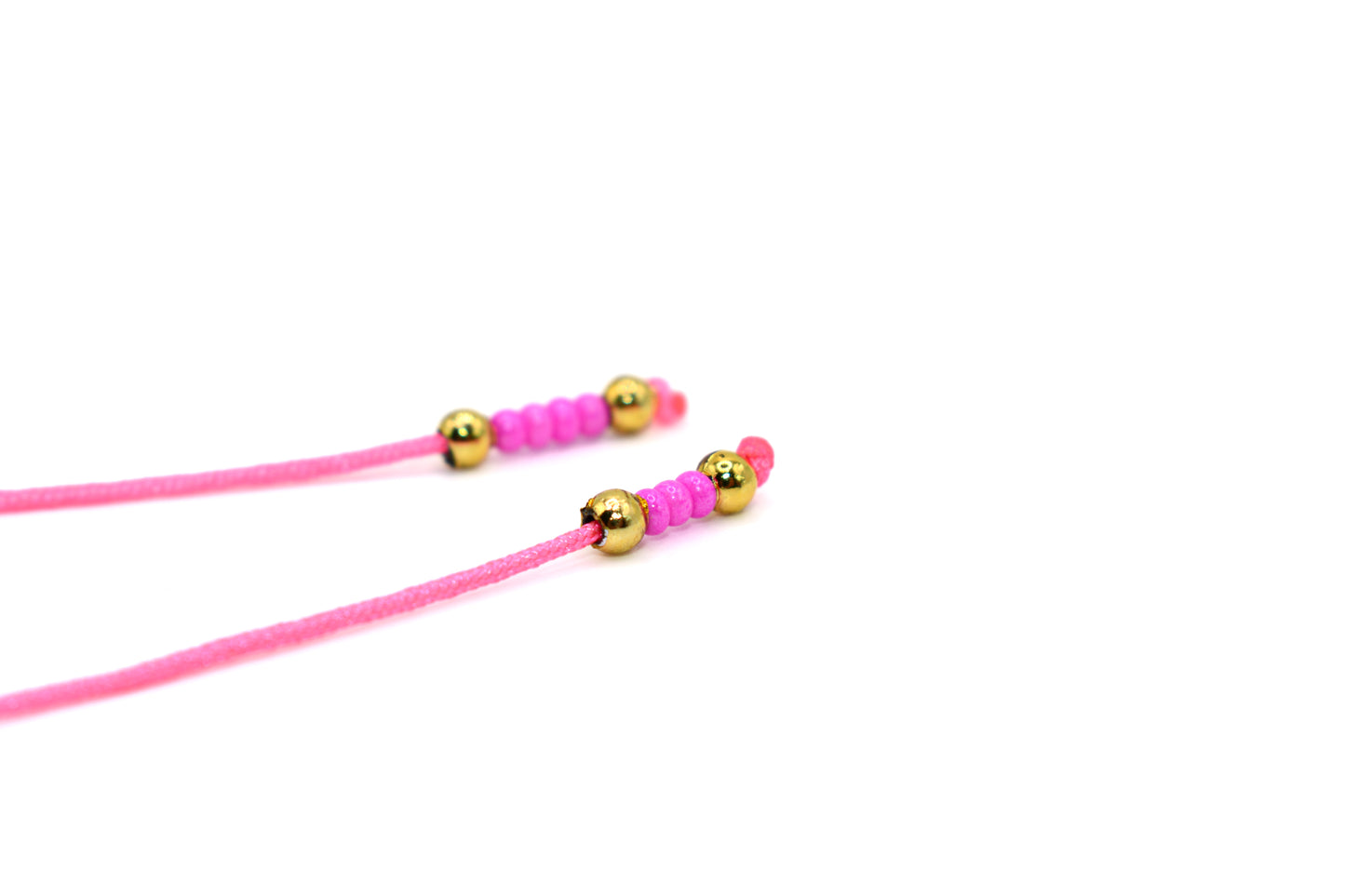 Hot Pink Beaded Handmade Bracelet