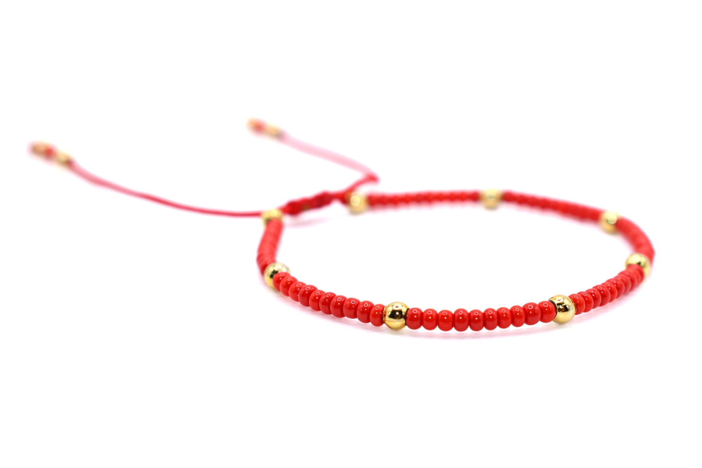 Red Beaded Handmade Bracelet