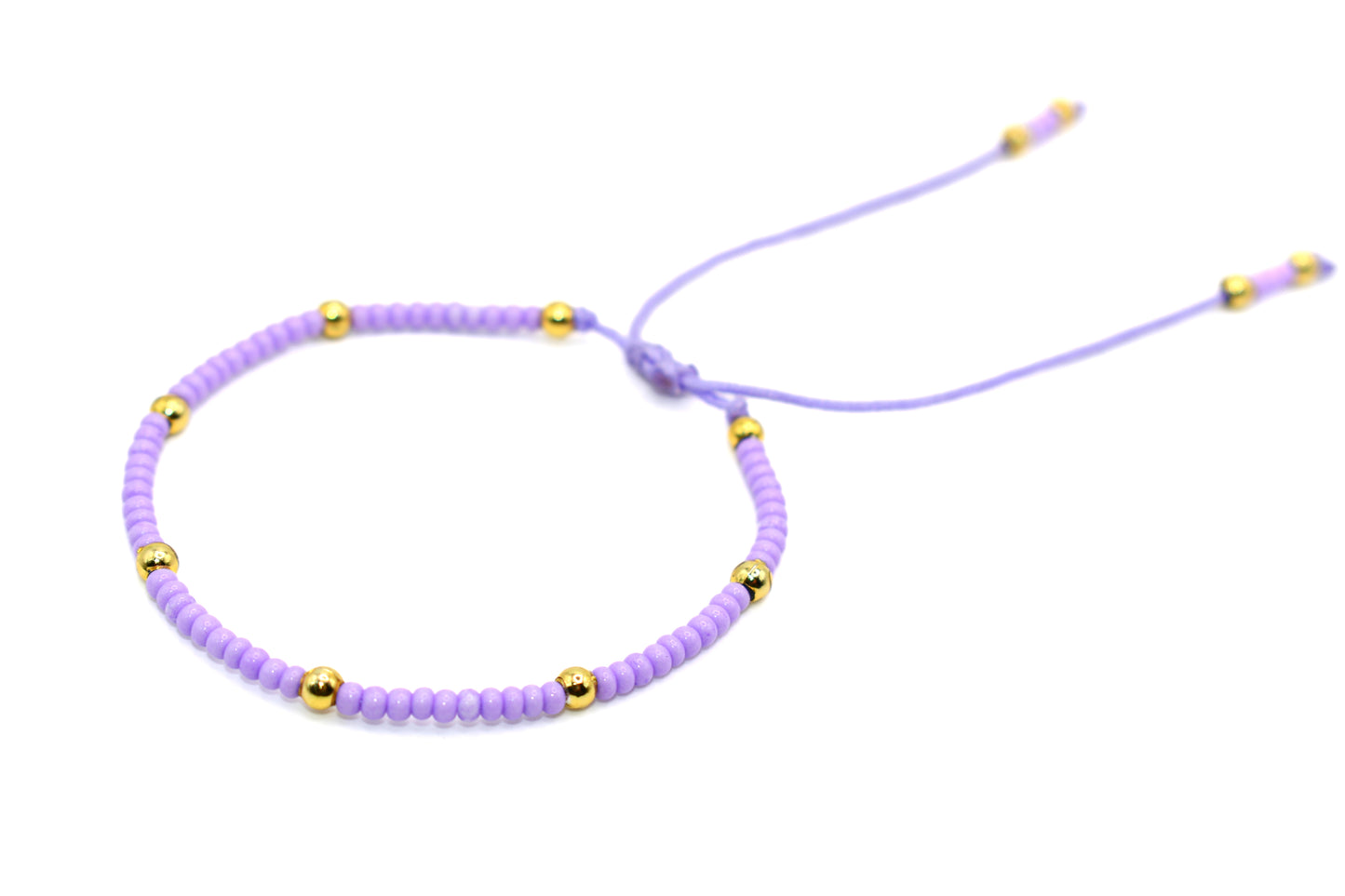 Purple Beaded Handmade Bracelet