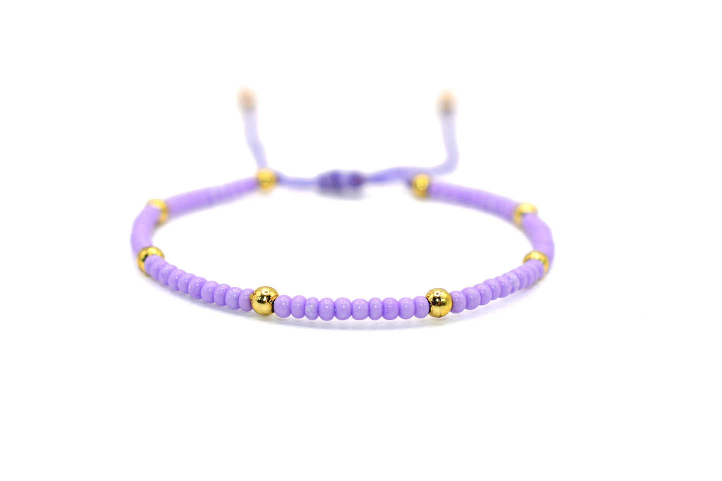 Purple Beaded Handmade Bracelet