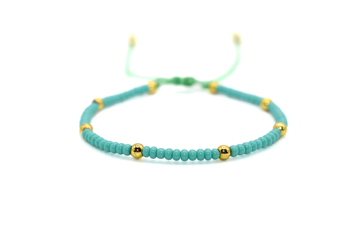 Teal Beaded Handmade Bracelet.