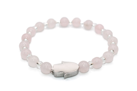 Rose Quartz Natural Stone Bracelet | Charm Bracelet | Handmade Bracelet | Healing Energies Bracelet | Elegant Bracelet