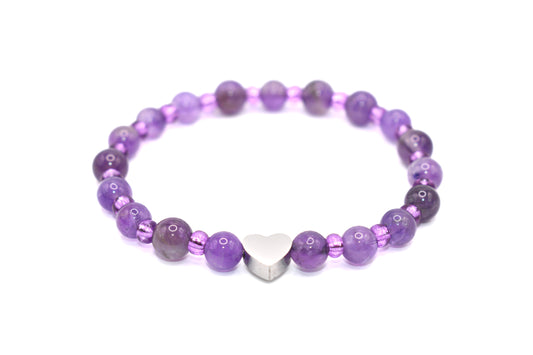 Amethyst Natural Stone Bracelet | Charm Bracelet | Handmade Bracelet | Healing Energies Bracelet | Elegant Bracelet