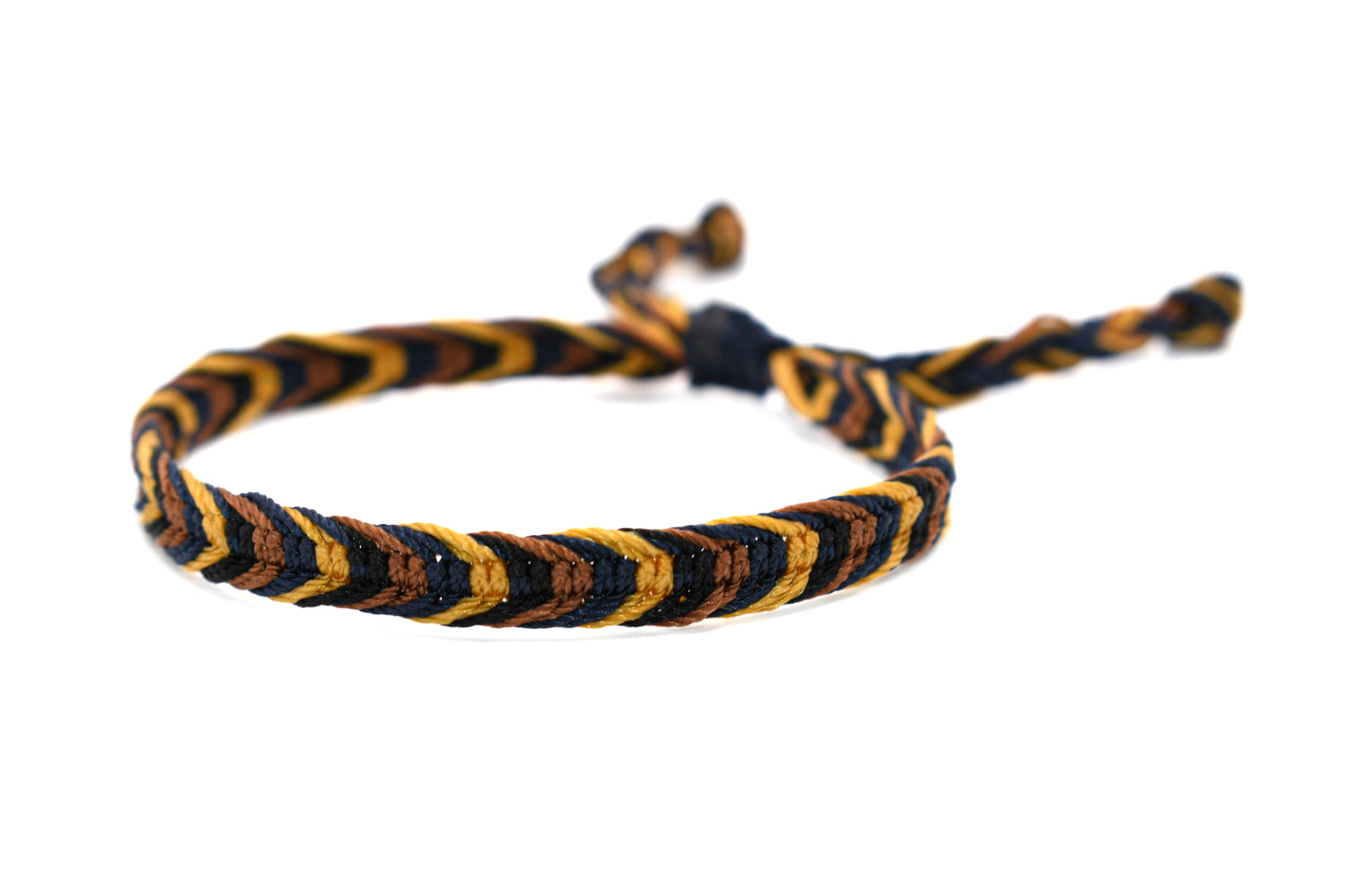 Golden Midnight Earth Canamo Handmade Bracelet | Unique Artisan-Crafted Jewelry