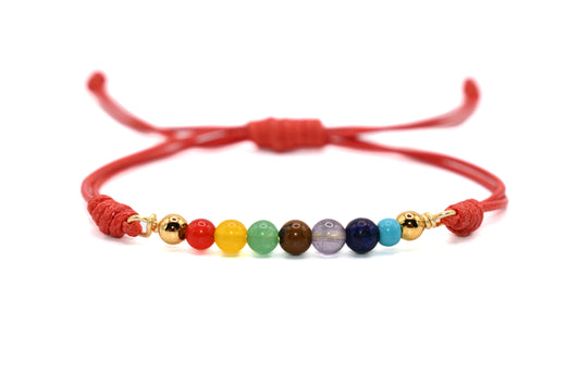 7 Chakras Natural Stone Handmade Protection Bracelet - Adjustable | Balance Your Energy Centers