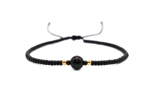 Onyx Bracelet (Adjustable) Beaded