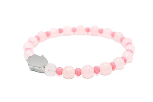 Rose Quartz Natural Stone Bracelet | Charm Bracelet | Handmade Bracelet | Healing Energies Bracelet | Elegant Bracelet