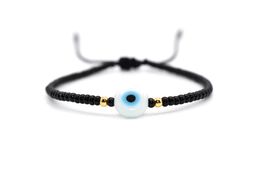 Black Evil Eye Bracelet | Protection Bracelet | Handmade Jewelry