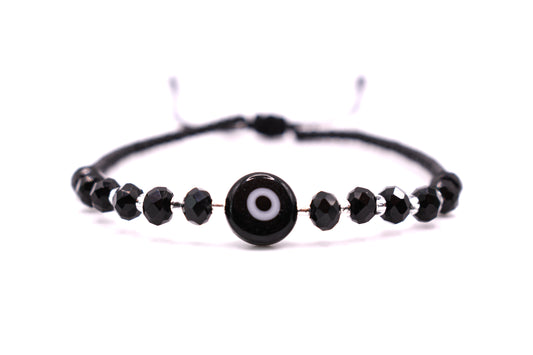 Black Evil Eye Protection Bracelet (Adjustable)