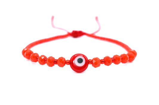 Red Evil Eye Protection Bracelet (Adjustable)