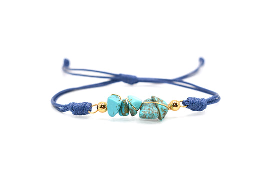 Crushed Turquoise Natural Stone Handmade Bracelet