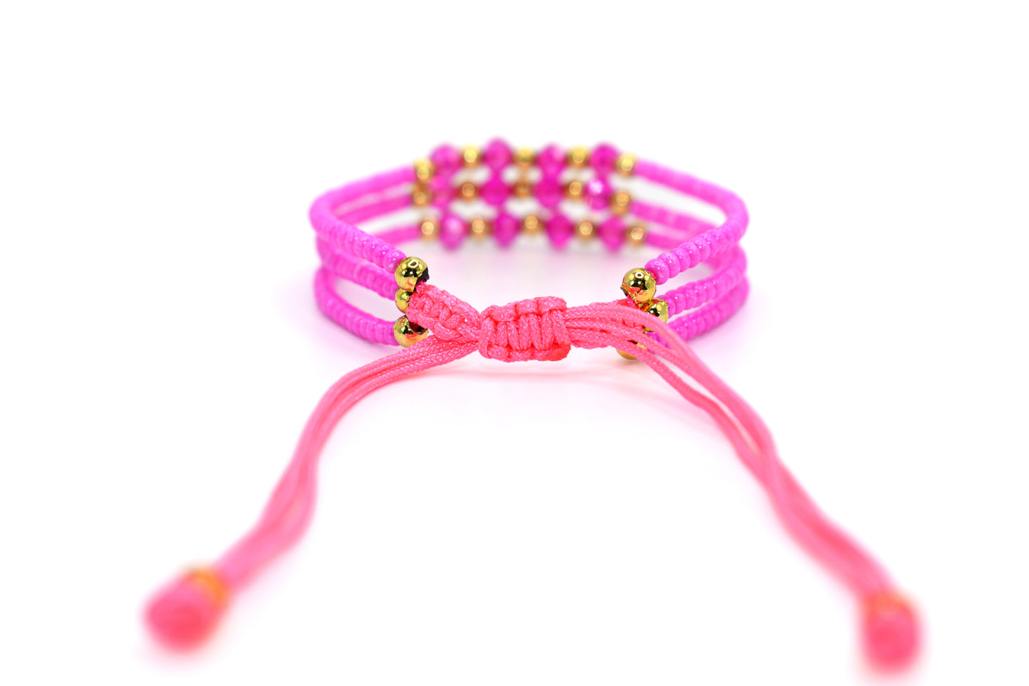 Hot Pink Bracelet (Adjustable) Trio