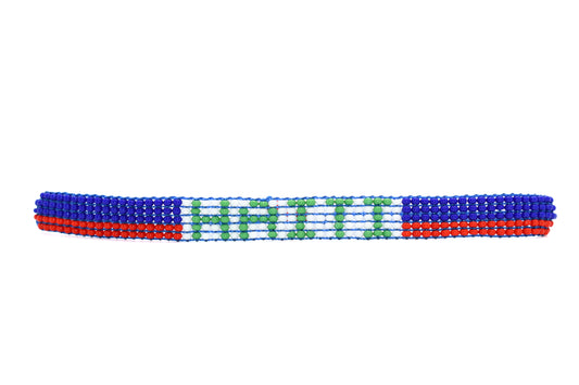 Haiti Flag Bracelet (Adjustable)