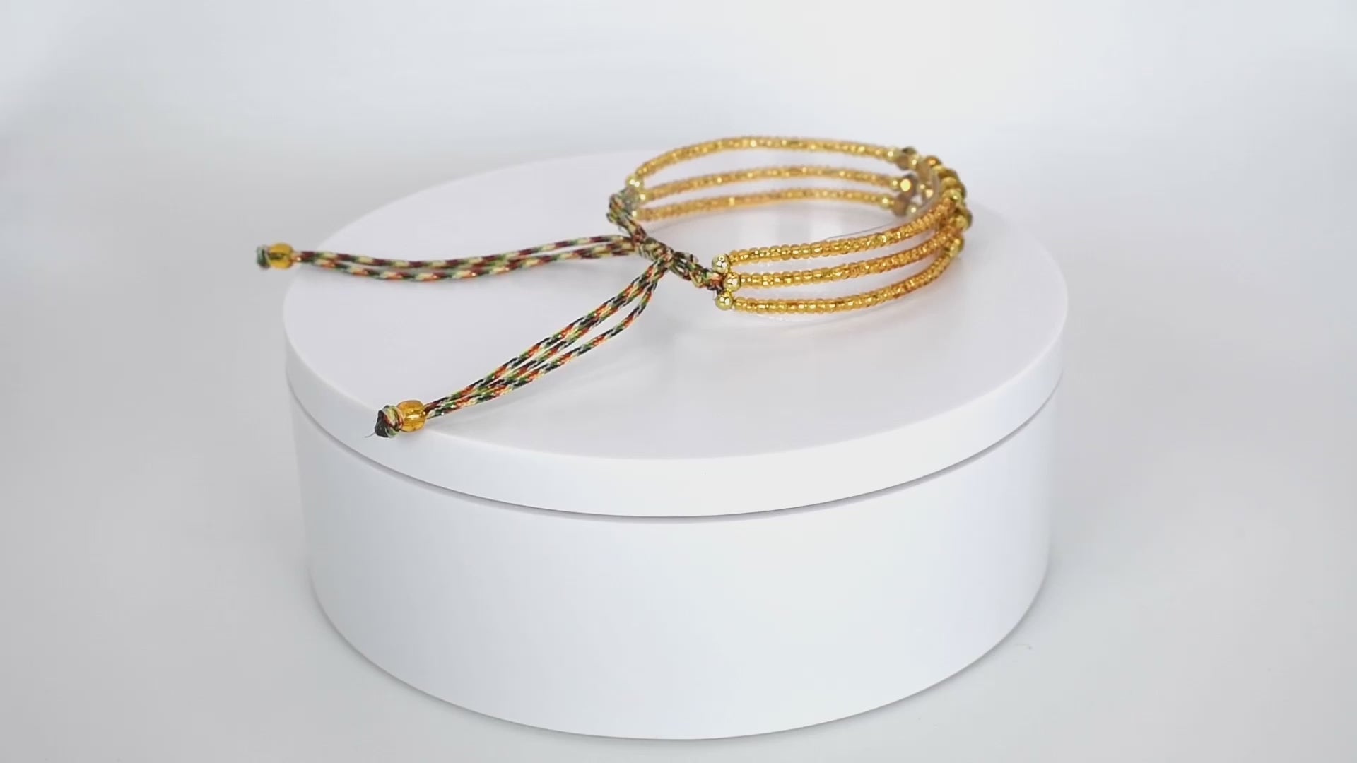 Gold Beaded Bracelet Set, Handmade Bracelet