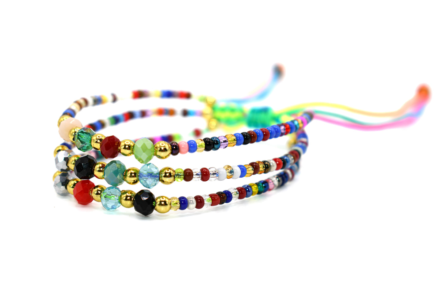 Multicolored Bracelet (Adjustable) Solid- Trio