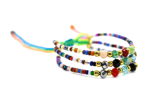 Multicolored Bracelet (Adjustable) Solid- Trio