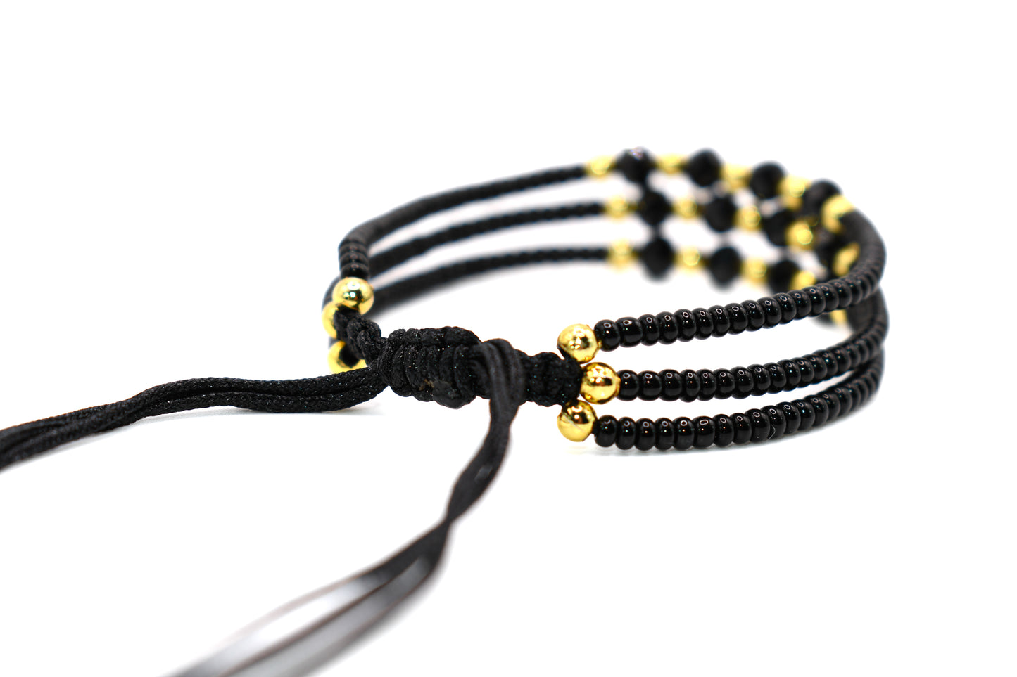 Black Bracelet (Adjustable) Trio