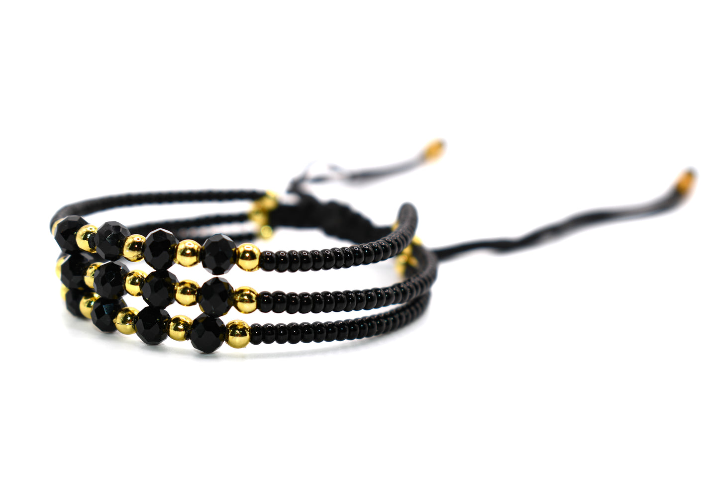 Black Bracelet (Adjustable) Trio