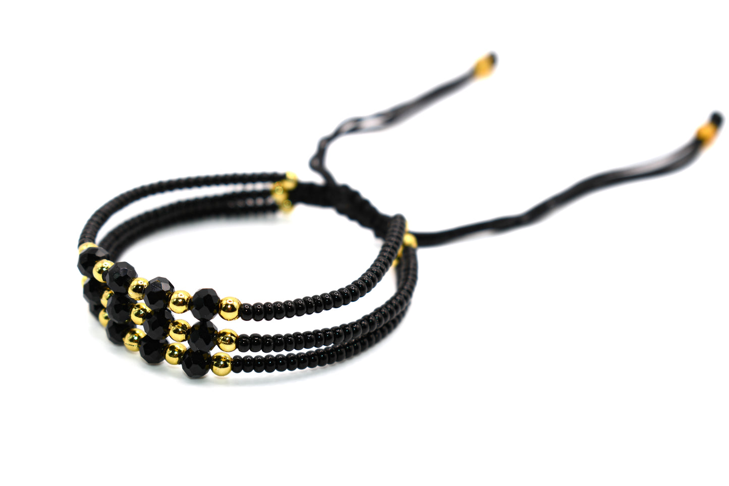 Black Bracelet (Adjustable) Trio