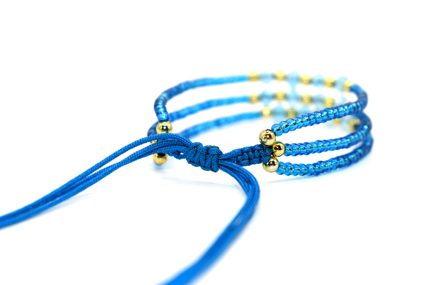 Electric Blue Bracelet (Adjustable) Trio