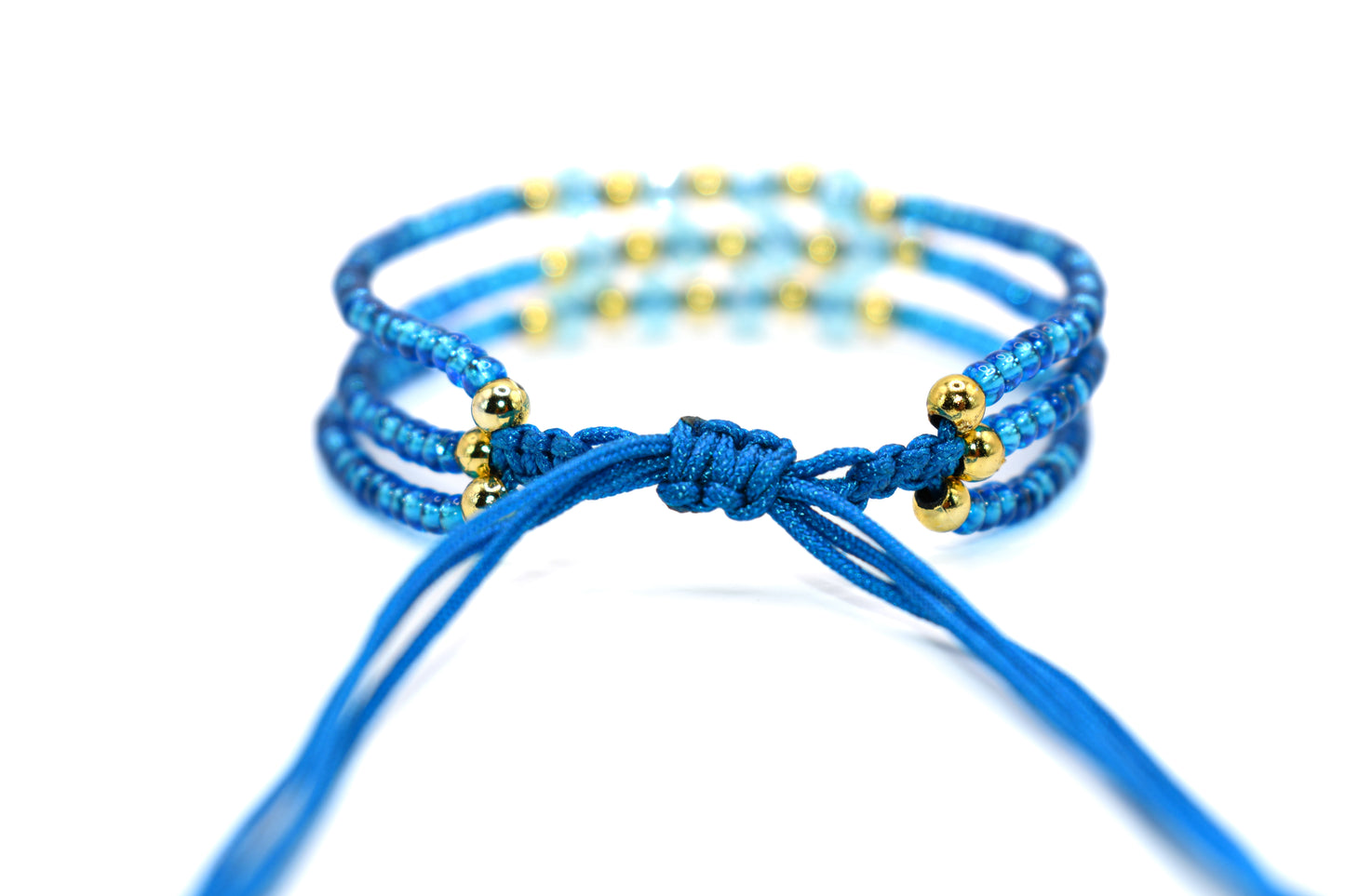 Electric Blue Bracelet (Adjustable) Trio