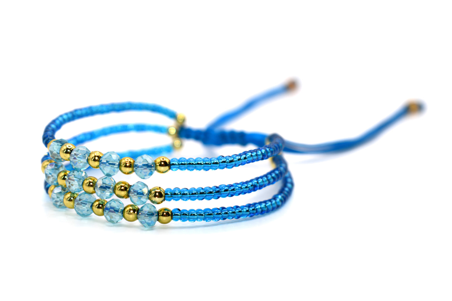 Electric Blue Bracelet (Adjustable) Trio