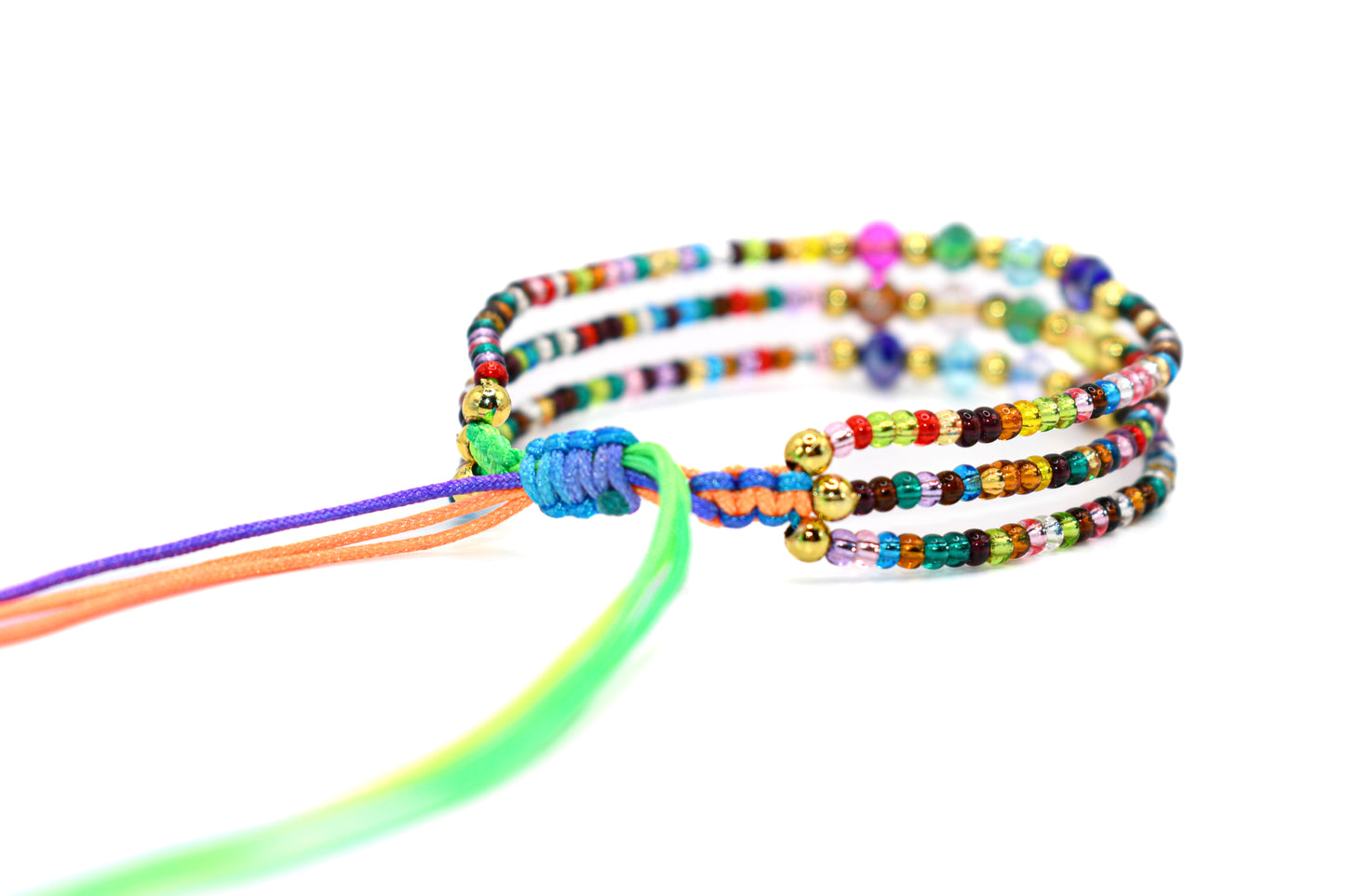 Multicolored Bracelet (Adjustable) Transparent - Trio