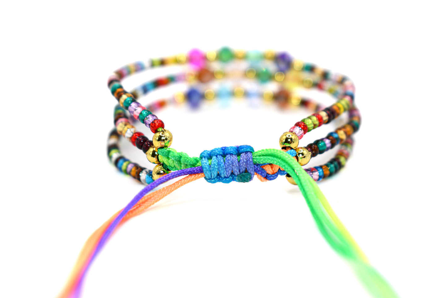 Multicolored Bracelet (Adjustable) Transparent - Trio