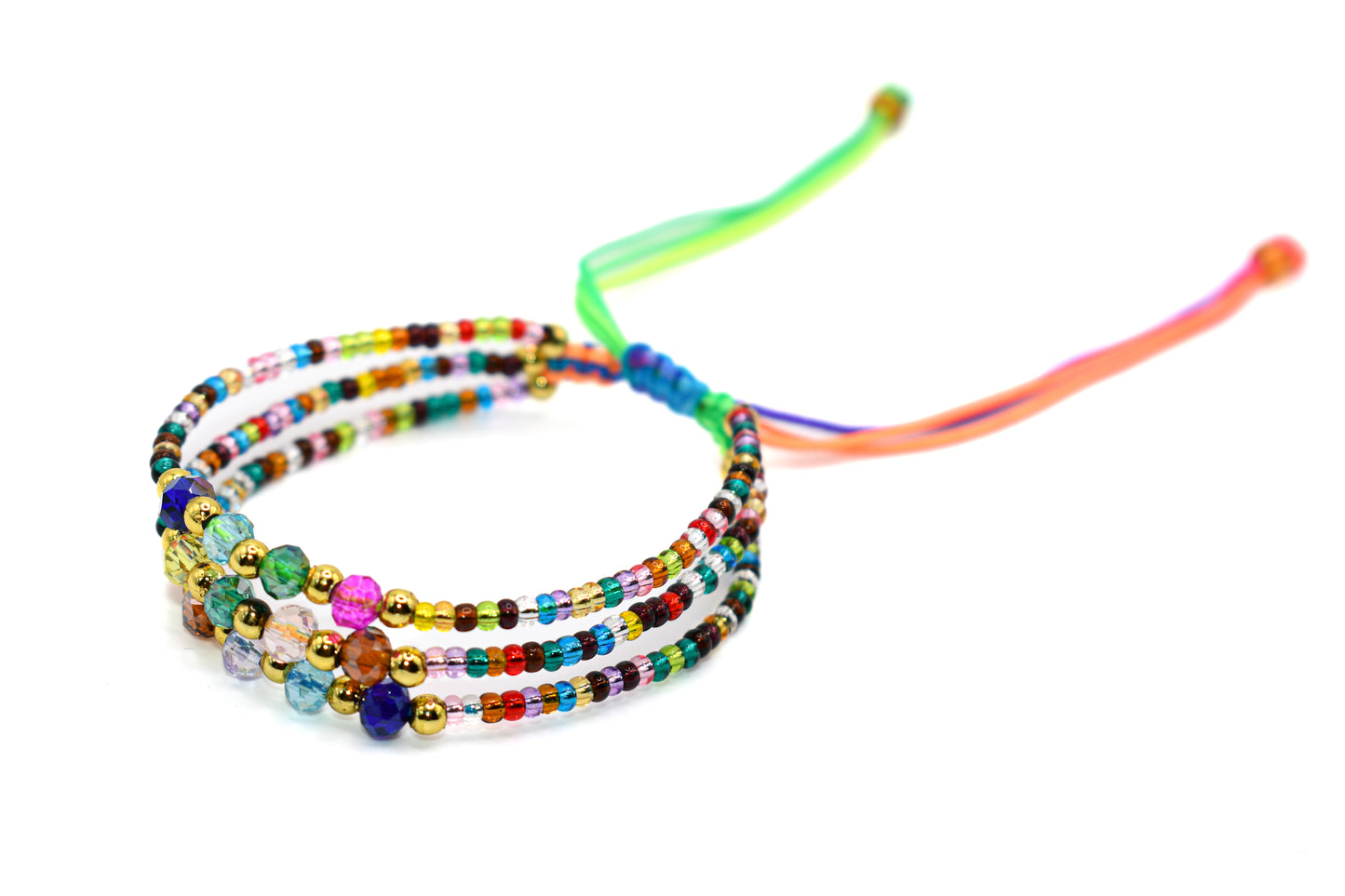 Multicolored Bracelet (Adjustable) Transparent - Trio